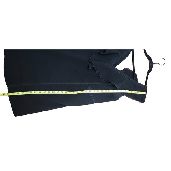 Sézane Black Sleeveless Ruffle V-Neck Dress Size 40 / M Elegant Parisian Style - Picture 9 of 11